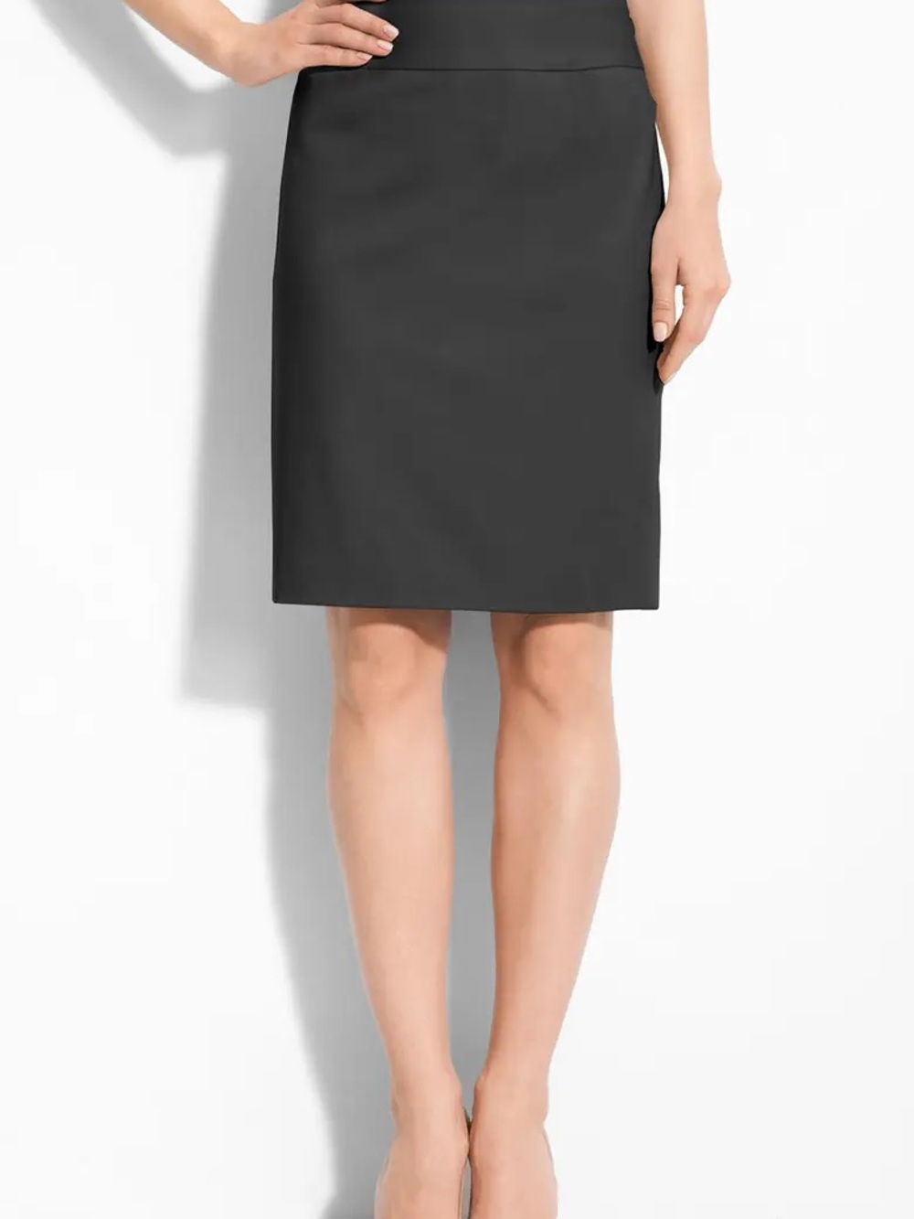 Halogen Black Straight Pencil Skirt